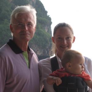 With daughter and grandson in Phuket