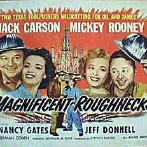 Mickey Rooney Jack Carson Jeff Donnell and Nancy Gates in Magnificent Roughnecks 1956