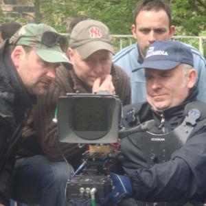 On set of Trailing Dirt with DOP Karl Watkins and director Richard Cousins