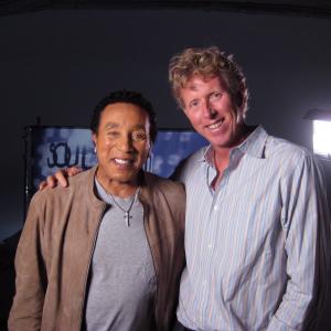 Smokey Robinson & Patrick A. Stewart on the set of the Soul Train Special