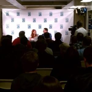 Producers Elizabeth Mihelich and Paul Lirette at the Press Conference for the Dam Short Film Festival