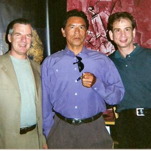Tom Schuch, Wes Studi and Bob Nuchow after Albuquerque Conversations Q&A