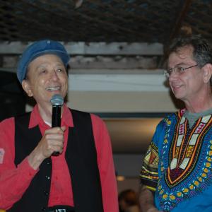 Hollywood legend James Hong with Bob Nuchow in Culver City at Bob's going away party