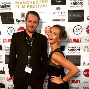 At Manchester Film Festival with Tori Hart where Two Down won Best UK Film.