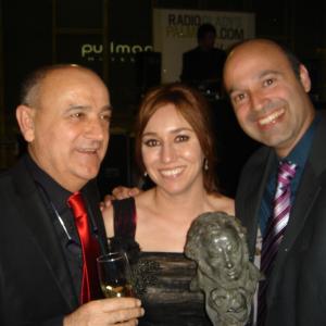 Goya Awards 2010 With Producer Manuel Gomez and awarded Lola Dueas for Me too