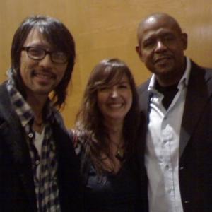 Timothy Lhin Bui (director), Soledad Campos and Forest Whitaker at the premiere of Powder Blue.