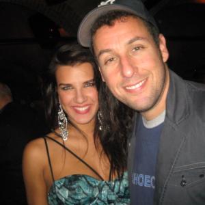 Natalia Guslistaya and Adam Sandler at the Premier of You Dont Mess with the Zohan