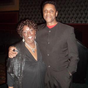 Me with Lawrence Hilton-Jacobs at the premiere of our movie, 