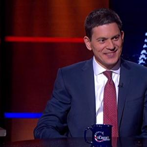 Still of David Miliband in The Colbert Report 2005