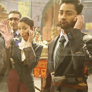 Angela Malhotra and Manish Dayal in NBCs Outsourced