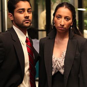 Angela Malhotra and Manish Dayal in NBCs Outsouced
