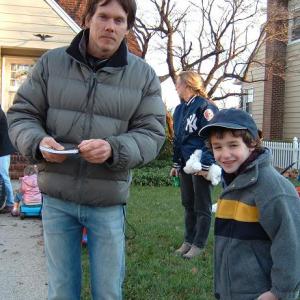 Michael & Kevin Bacon on location for Loverboy 2005.