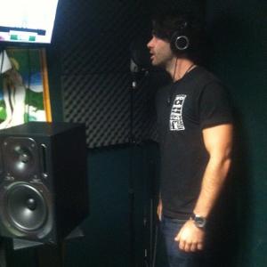 ADR session for Come Fly With Me Actor Alex Bennett