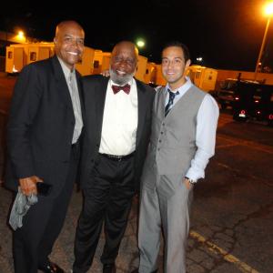 On the set of Steel Town with Kevin Jiggetts and Franklin Ojeda Smith