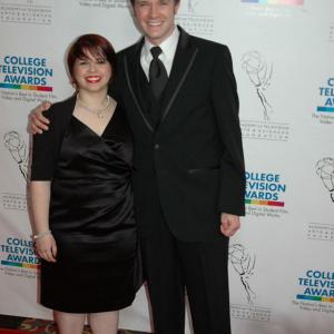 Inspector 42 producer Lyvia A Martnez and director Nathan D Lee walk the red carpet at the College Television Awards by the Academy of Television Arts and Sciences Foundation in Hollywood California April 10th 2010