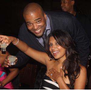 Chris Lighty and Veronica Lighty attend Keesha Johnson and Veronica Lightys birthday dinner at TAO on April 3 2009 in New York City
