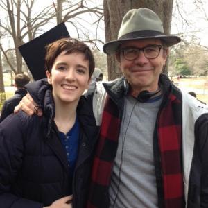 Abby as Claire on Rectify On set with director Stephen Gyllenhaal 2015