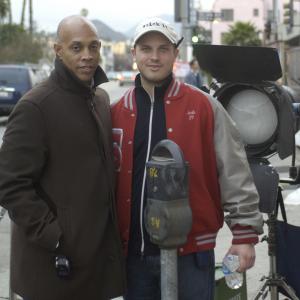 Ray Charles jr and Justin Nesbitt on the set of Hotel California 2007