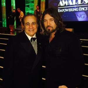 Executive Producer Larry Thompson L and Billy Ray Cyrus R at the 22nd Annual Movieguide Awards held at the Sierra Ballroom at the Universal Hilton Universal City CA on February 7 2014