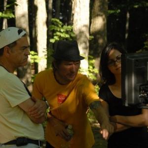 On the set of Summer (Summer's Moon) with Producer Pierre David and Director of Photography Ioana Vasile.