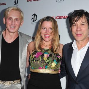(L-R) Designer David Meister and producers Heidi Jo Markel and Alan Siegel attend the premiere of Millennium Entertainment's 