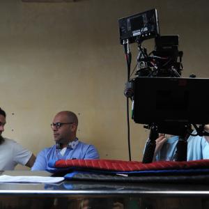 David Rodriguez and cinematographer John Barr on the set of Last I Heard