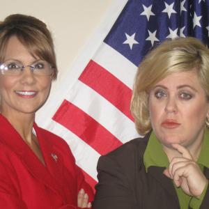 Nancy Harding as Sarah Palin and Karla Guy as Nancy Grace in Sarah Palin REVEALED