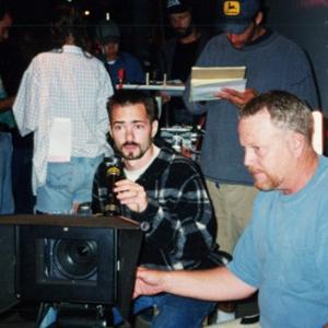 Director Mark Steven Grove on the set of Dragon and the Hawk