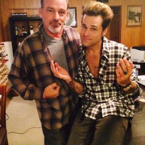 Danny and Ryan Cabrera on set of 