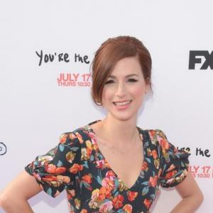 xAya Cash attends the premieres of 