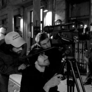 Co-directors Ryan Charles, Frank Licata, and producer/writer/actor Josh Folan frame up