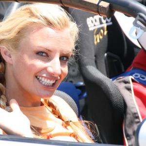Mieke Buchan, on location for Destination. Skip Barber Driving School. USA 2008