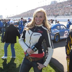 OFF THE STRIP WITH MIEKE BUCHAN Mieke reporting from centerfield prerace Las Vegas Nascar 2008