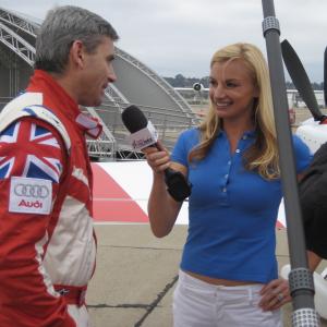 Mieke Buchan interviews pilot Paul Bonhomme. San Diego. Red Bull Air Race World Series. 2008
