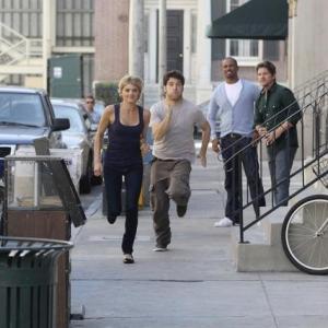 Still of Zachary Knighton Damon Wayans Jr Adam Pally and Eliza Coupe in Happy Endings 2011