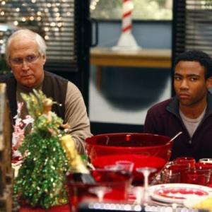 Still of Chevy Chase and Donald Glover in Community 2009