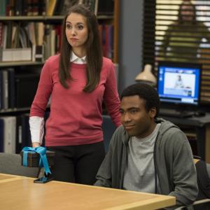 Still of Alison Brie and Donald Glover in Community: Geothermal Escapism (2014)