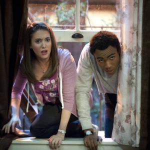 Still of Alison Brie and Donald Glover in Community (2009)