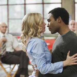Still of Gillian Jacobs and Donald Glover in Community 2009