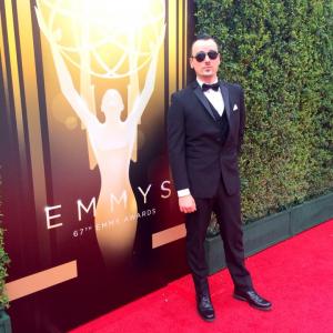 Stefan Bredereck at the Creative Arts Emmy Awards 2015  Nominated for his work as CG supervisor for the episode Grodd lives of the TV series The Flash