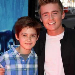 Actors Preston Bailey and Brennan Bailey arrive at the premiere of Earth to Echo Los Angeles, California June 14, 2014
