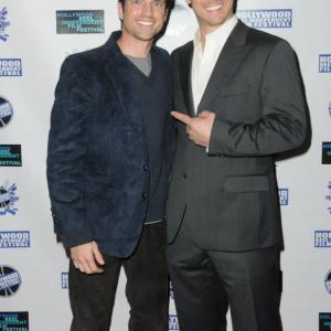 Scott Bailey L and Doug Maguire R on the red carpet at the 2012 Hollywood Reel Independent Film Festival