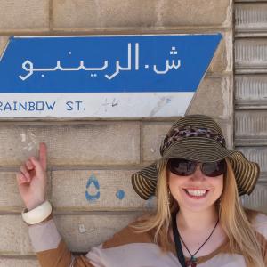Helen Oakleigh in Amman Jordan Middle East