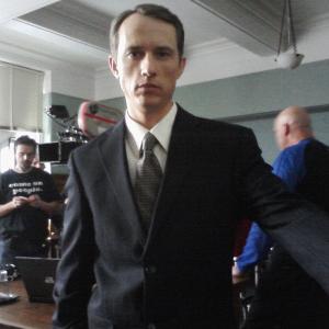 on set of The Killing