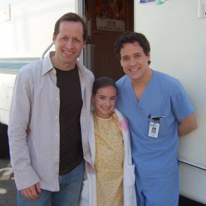 On the Grey's Anatomy set with T.R. Knight