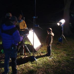 Connor Hill on the set of Restive Movie