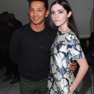 Isabelle Fuhrman and designer Prabal Gurung  Front Row And Back Stage  Fall 2013 MercedesBenz Fashion Week