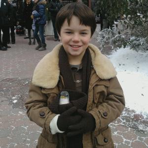 Maxwell on the set of Mr Poppers Penguins