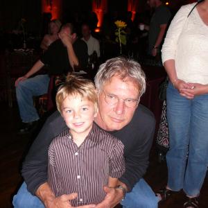 Maxwell with Mr Harrison Ford at the Brothers  Sisters Wrap Party
