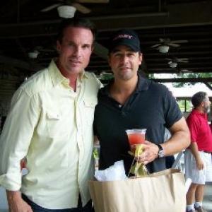 Kyle Chandler and Scott Jefferies at The Gridiron Heroes Golf Classic in Austin, TX.